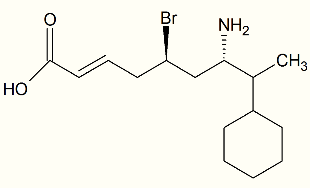 Acido (2E) (5R) (6S) 7-ammino-5-bromo-8-cicloesilnonenoico