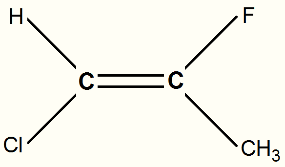E 1-cloro-2-fluoropropene